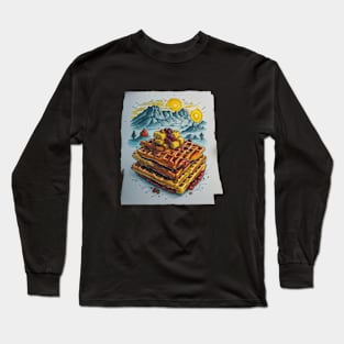 Waffles Mountain Art Vogue Since Established Long Sleeve T-Shirt